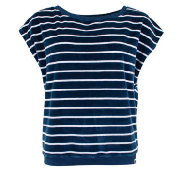 Chills and Fever shirt fenna stripe majolica blue CSS25WT090VX10