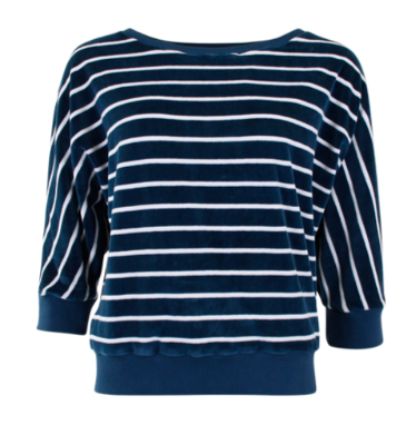 Chills and Fever sweater sybille stripes majolica blue CSS25WT041VX10