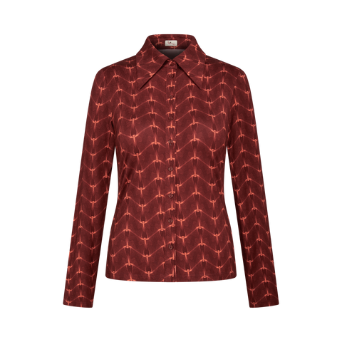 Heart mimas blouse red HK054-TPFB3 B03