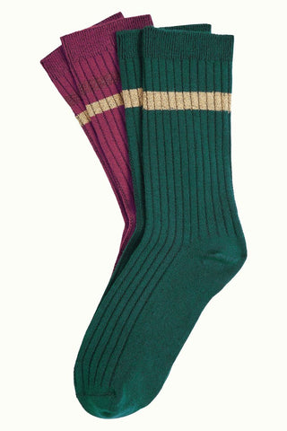 King Louie Socks 2-Pack Paz Pine Green 10133-200