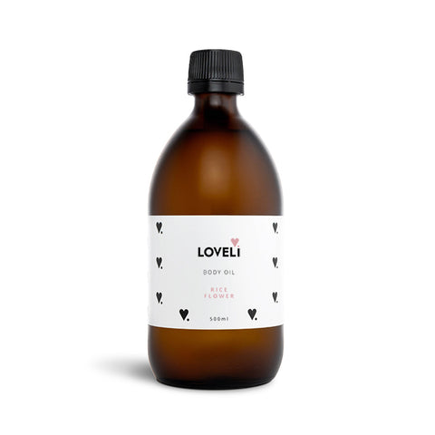 Loveli refill voor bodyoil rice flower 500 ml