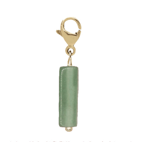 Madam the Label charm cube groene aventurijn goud