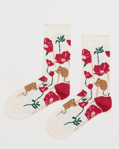 Seasalt Cornwall women's bamboo arty socks gathered grasses chalk AC17165_GATHERED