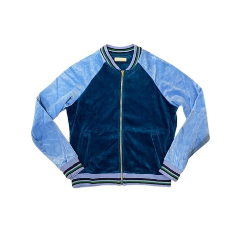 UVR Berlin jacket Kikiina velours petrol blue/sky blue 243-2927