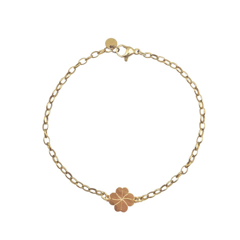 Madam the label Armband klaver goud