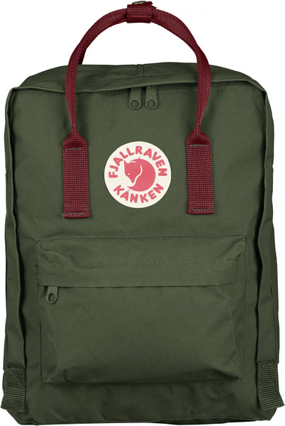 Fjallraven Kanken Forest Green Ox Red Hippe Dingen