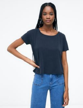 Surkana wide t-shirt black 523TALE016-00