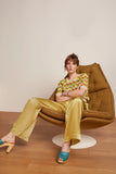 King Louie Irma Pants Star Satin Champagne