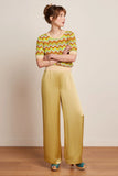 King Louie Irma Pants Star Satin Champagne