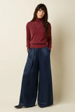King Louie Marnie Pants Star Satin Evening Blue