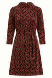 King Louie Dita Dress Winkle Porto red
