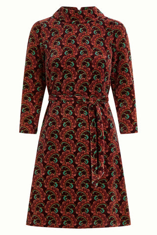 King Louie Dita Dress Winkle Porto red