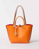 Surkana reversible shopper with inner pouch fuchsia 25BASE811-32