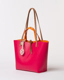 Surkana reversible shopper with inner pouch fuchsia 25BASE811-32
