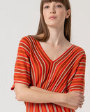 Short sleeve batwing sweater orange 515TAIS231-20