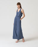 Surkana V-neck top indigo 525LIXX015-57