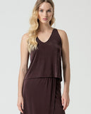 Surkana V-neck top brown 525LIXX015-70