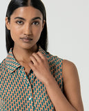 Surkana sleeveless shirt turquoise