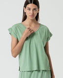 Surkana T-shirt with V-neck green