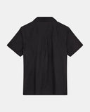 Anerkjendt akleo s/s cot/linen shirt caviar 901934-0000
