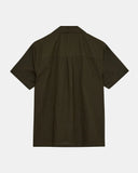 Anerkjendt akleo s/s cot/linen shirt forest night 901934-4084