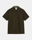 Anerkjendt akleo s/s cot/linen shirt forest night 901934-4084