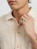 Anerkjendt akleon check pattern s/s shirt tofu 901913-9503