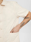 Anerkjendt akleon check pattern s/s shirt tofu 901913-9503