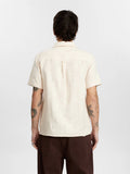 Anerkjendt akleon check pattern s/s shirt tofu 901913-9503