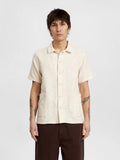 Anerkjendt akleon check pattern s/s shirt tofu 901913-9503