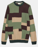 Anerkjendt aksune patchwork knit forest night 901748-4084