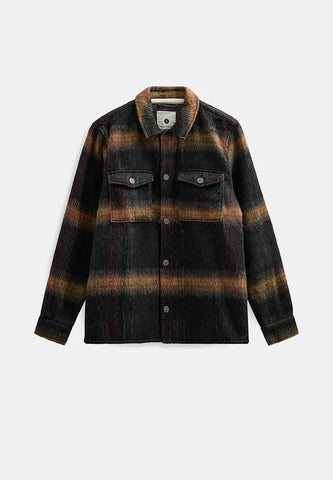 Anerkjendt AKOSCAR HEAVY TWILL CHECK OVERSHIRT Forest night