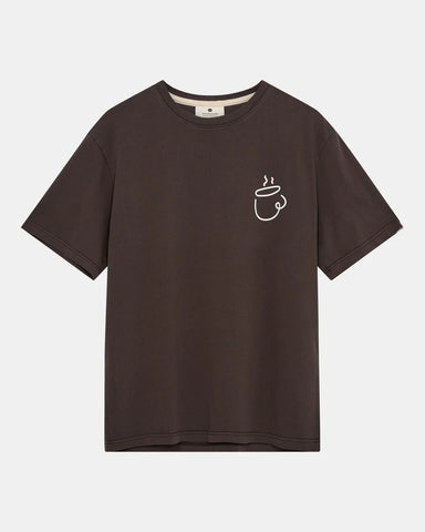 Anerkjendt AKVILLADS ESPRESSO PRINT S/S TEE Mulch