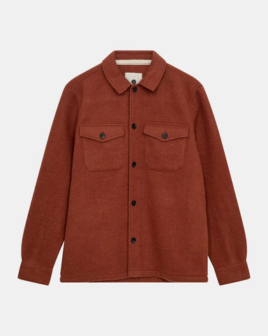 Anerkjendt akoscar boiled wool overshirt Chili Oil