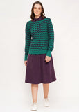 Circus sweater forest green/purple CK186 