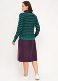 Circus sweater forest green/purple CK186 