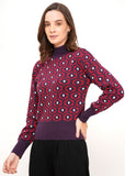 Circus sweater eye pattern purple CK28 