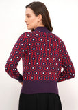Circus sweater eye pattern purple CK28 