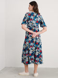 Seasalt Cornwall chateaux dress regular seaweed flower maritime