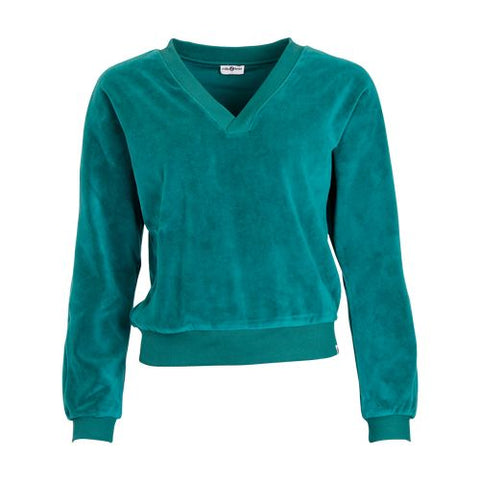 Chills and Fever sweater lois velvet green CAW23WT066VX03