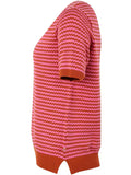 Danefae Danesilver pearl knit sweater tee rust/super pink 12249-4232