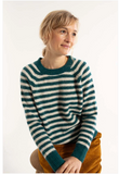 Danefae danebekka alpaca sweater dark slate/light beige 12495-4256