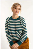 Danefae danebekka alpaca sweater dark slate/light beige 12495-4256