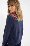 Danefae danemerry light wool sweater grey marine 12360-3910