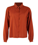 Danefae danenovember cotton dot shirt rust 12380-3821