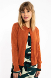 Danefae danesaga glitter cardigan rust glitter 11893-3821