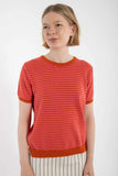 Danefae danesilver pearl knit sweater tee light rust/bright pink 620630