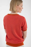 Danefae danesilver pearl knit sweater tee light rust/bright pink 620630