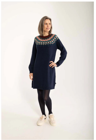 Danefae danesukkertop wool sweater dress dark navy 12183 4204 Hippe Dingen