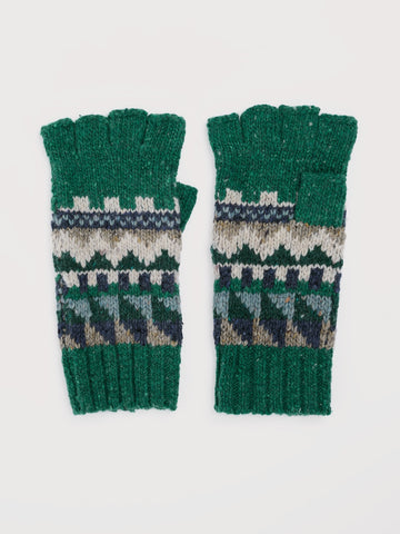Seasalt Cornwall Moon Mittens-Zig zag Geo Dark Forage Mix